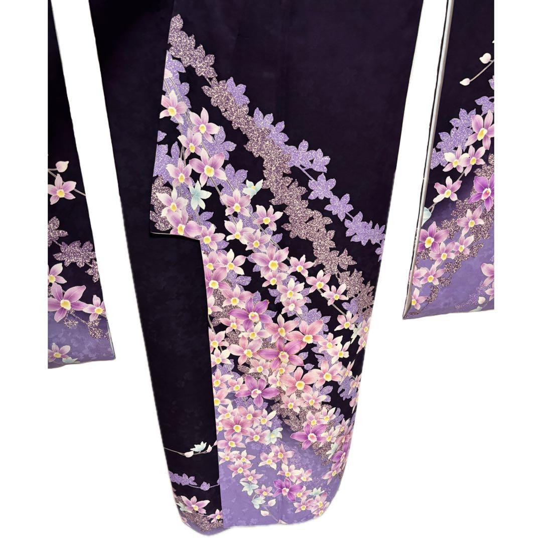 【正絹本振袖 7点セット】人気オトナカラー 身丈163 中古品