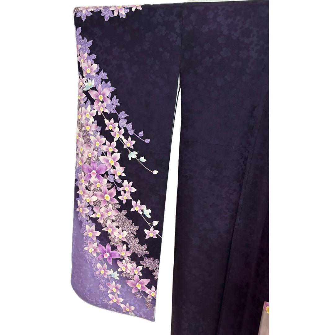 【正絹本振袖 7点セット】人気オトナカラー 身丈163 中古品