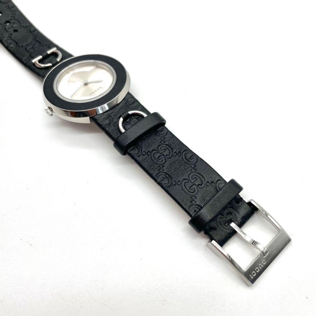 GUCCI 129.4 Uプレイ レディースウォッチ グッチシマレザーベルト