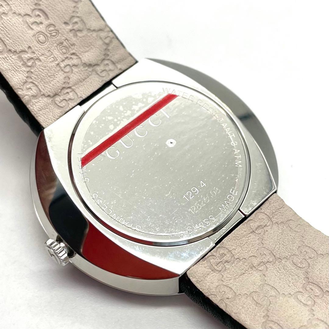GUCCI 129.4 Uプレイ レディースウォッチ グッチシマレザーベルト