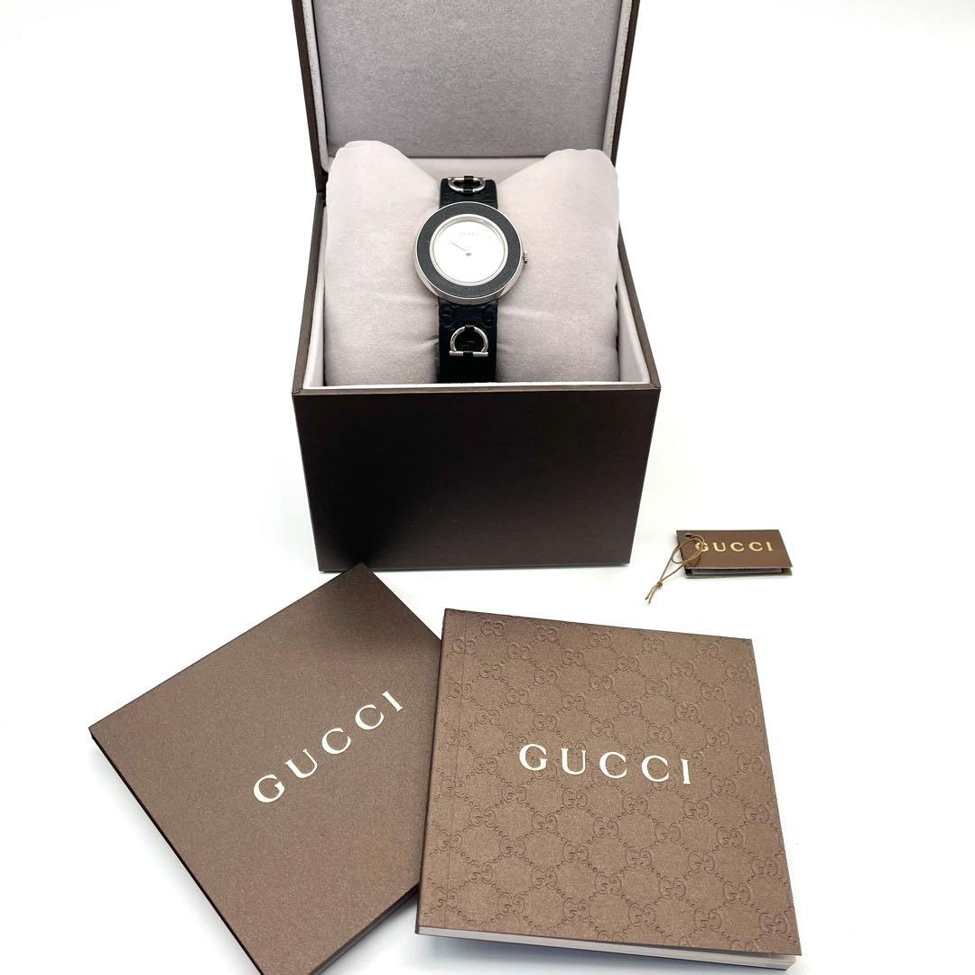 GUCCI 129.4 Uプレイ レディースウォッチ グッチシマレザーベルト