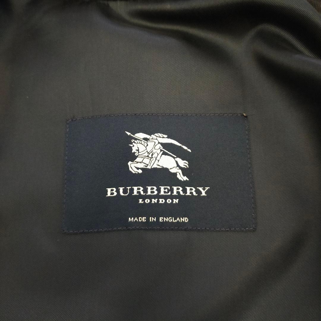 美品　英国製　BURBERRY 　チェック柄　ロングステンカラーコート