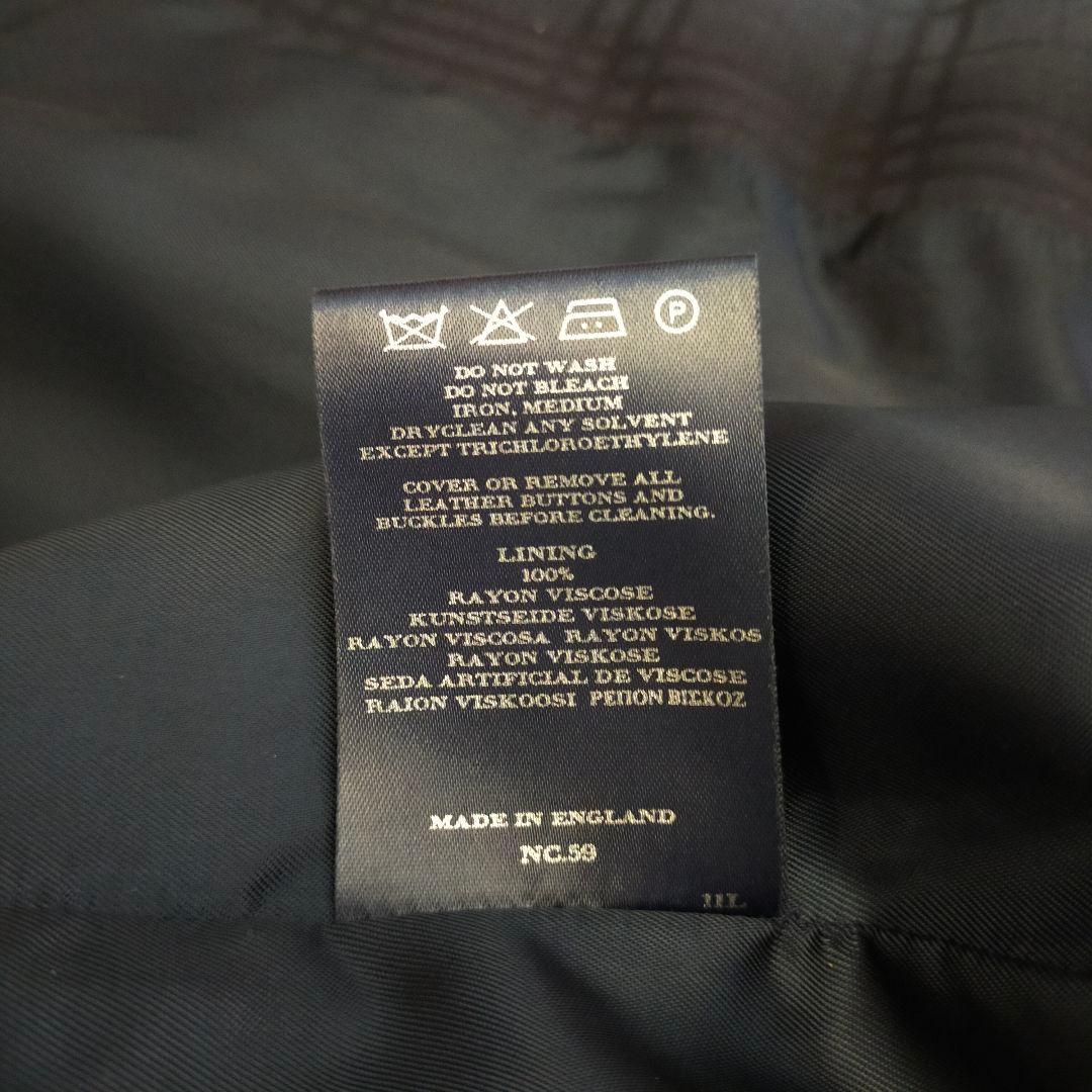 美品　英国製　BURBERRY 　チェック柄　ロングステンカラーコート