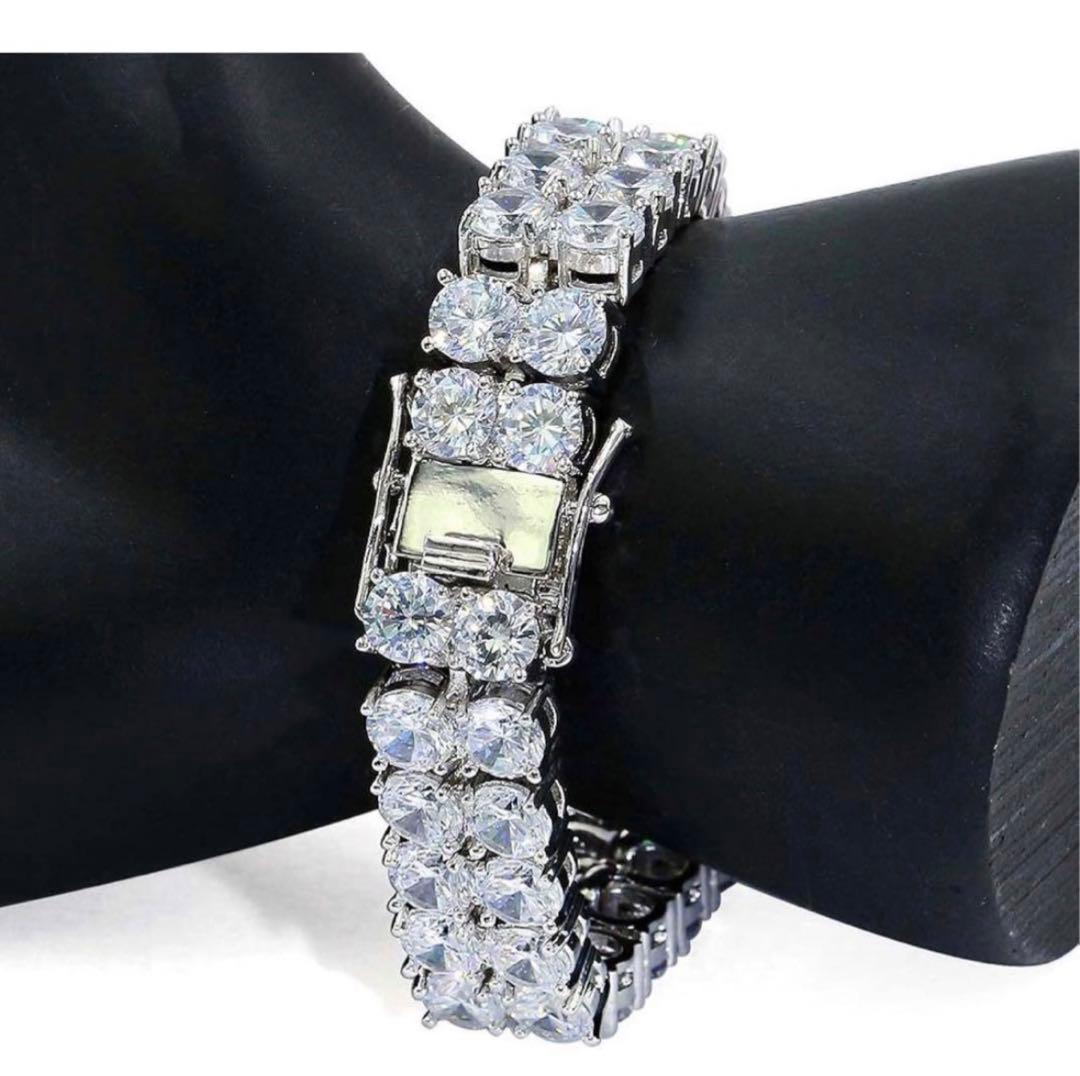 残りわずか】2層モアサナイト ブレス S925 VVS1 輝き別格 - メルカリ