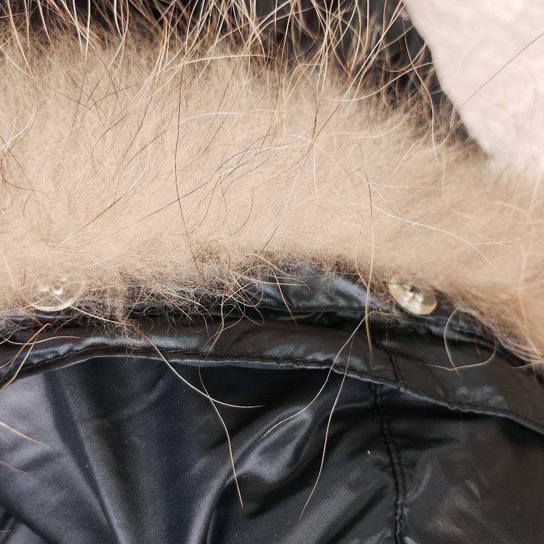 RUSS・K ラスケー　ファー付き黒ダウンジャケット　ロゴ入り　y2k お兄系