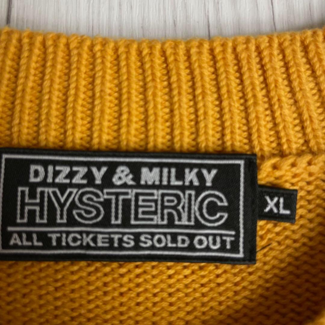 【希少XLサイズ】ヒステリックグラマー☆ガール ロゴ コットン ニット セーター