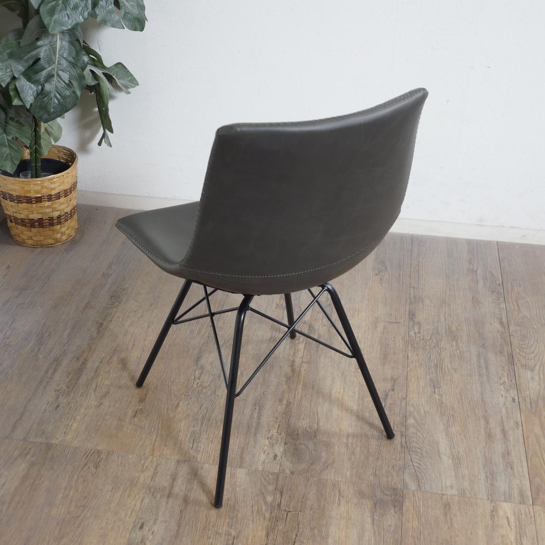 送料無料 【新品】360°回転 革張り ヴィンテージ風 チェア