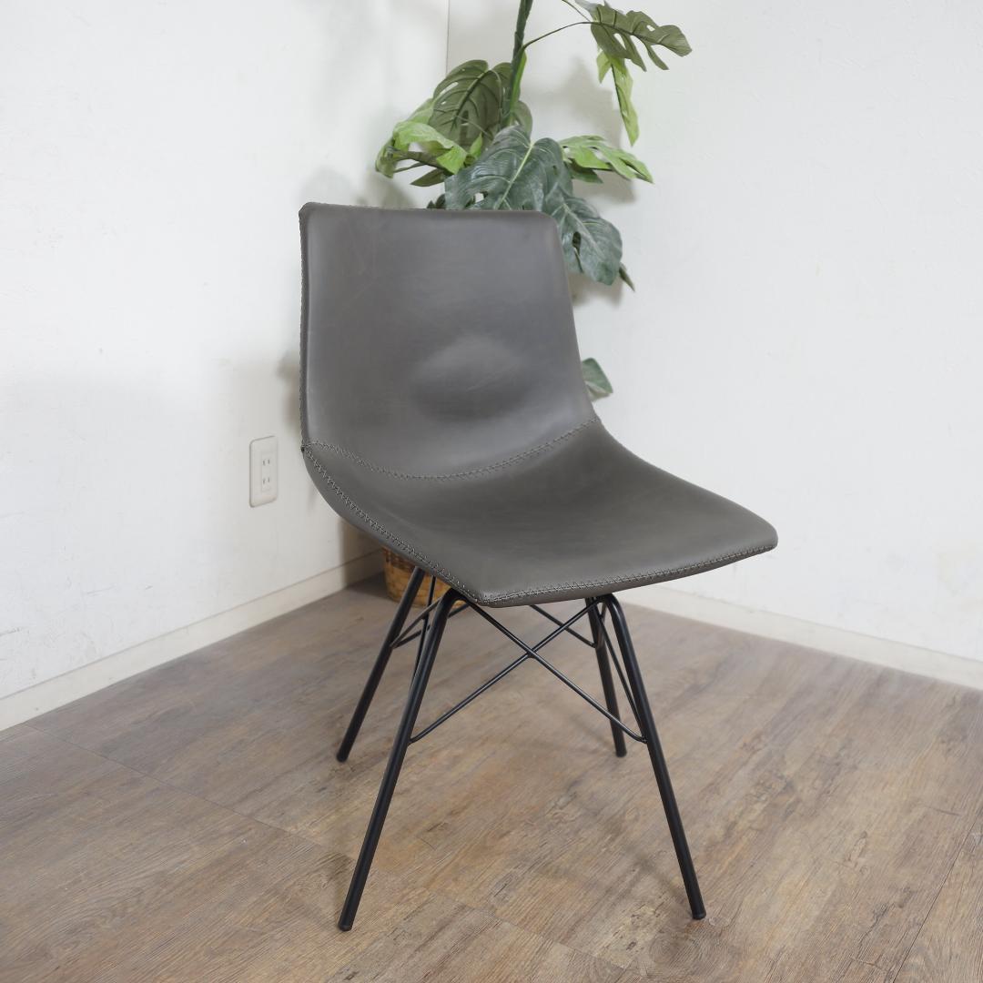 送料無料 【新品】360°回転 革張り ヴィンテージ風 チェア