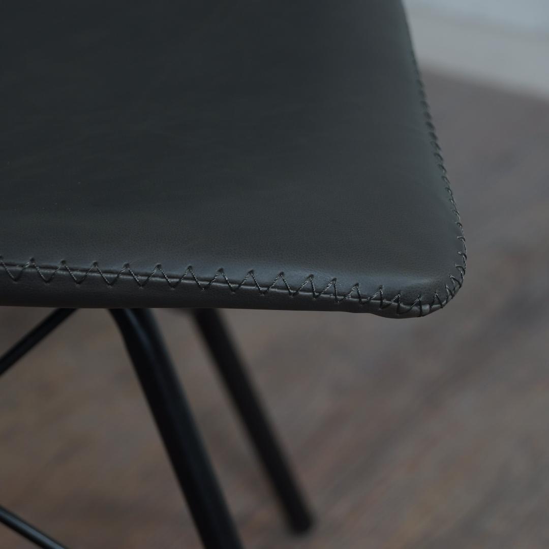 送料無料 【新品】360°回転 革張り ヴィンテージ風 チェア