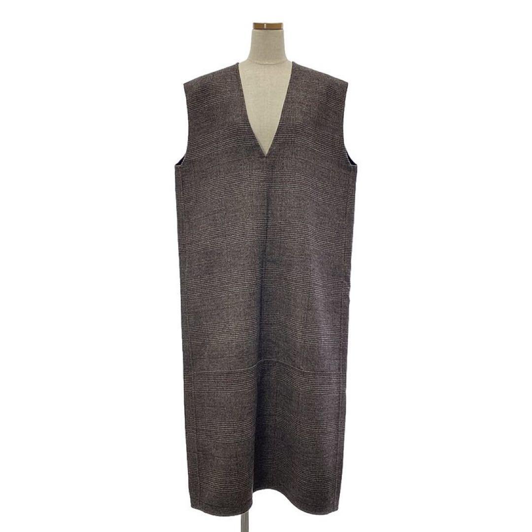 Ⓜ︎тнайкs!♥\"(❁ᴗ͈ˬᴗ͈)様 美品ドゥロワーウールチェックワンピース　36