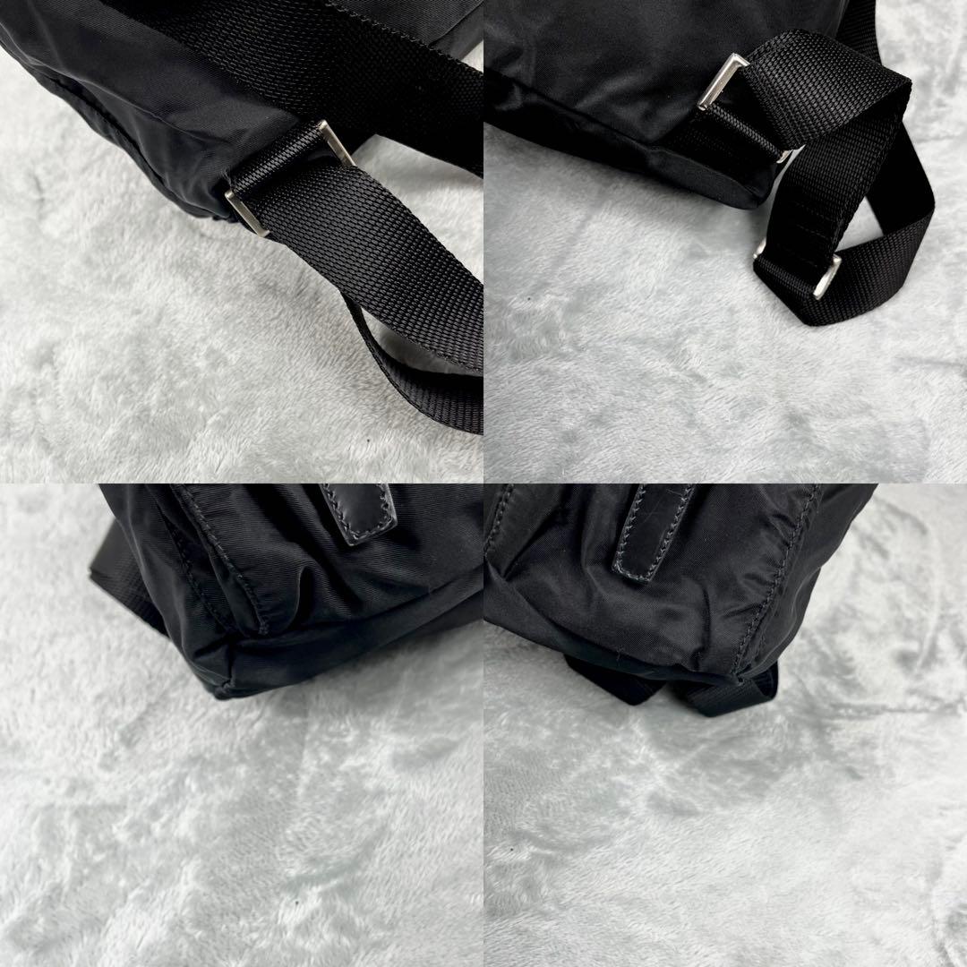 Prada プラダ ミニリュック 三角ロゴ ナイロン ブラック 黒