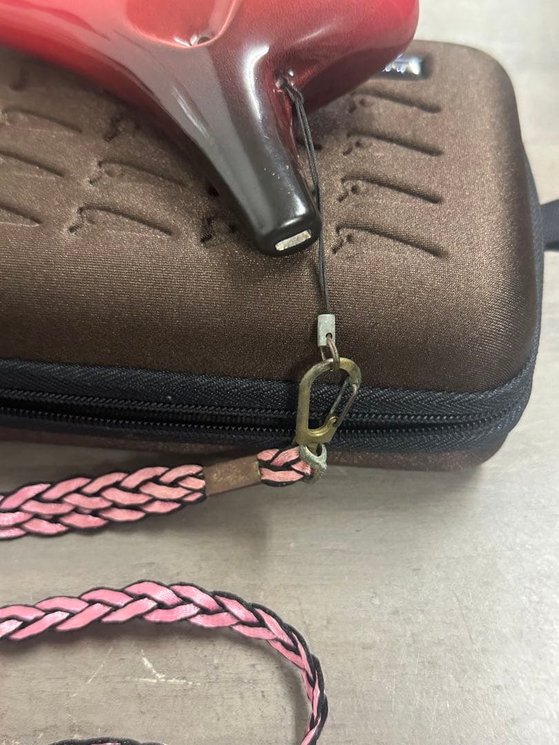 美品！OSAWA OCARINA 赤 オカリナ ストラップ　ケース付き