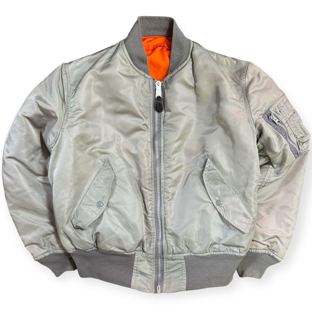 ALPHA 80s 三本タグ USA製 MA-1 民生品 Mサイズ シルバー - メルカリ