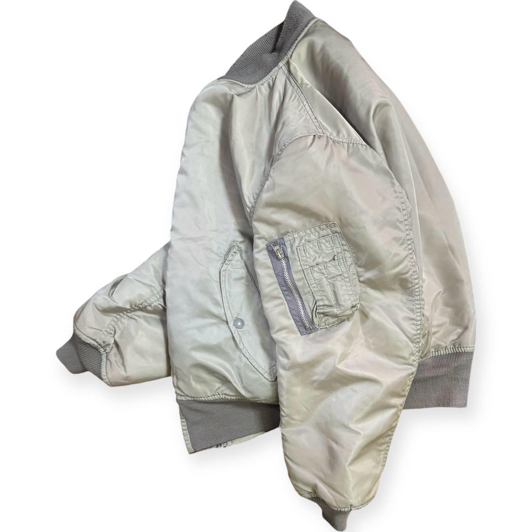 ALPHA 80s 三本タグ USA製 MA-1 民生品 Mサイズ シルバー - メルカリ