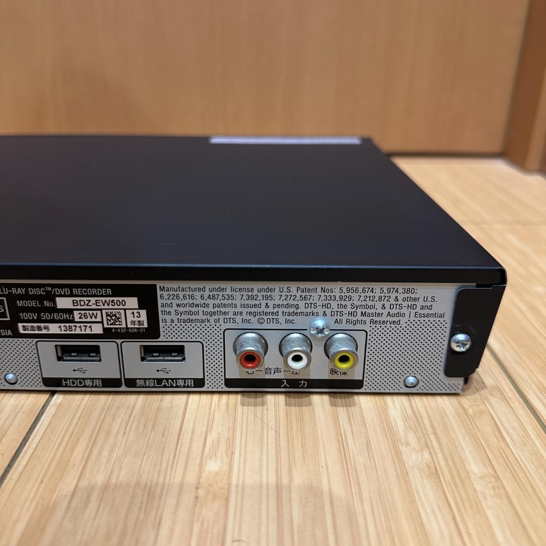 【概ね美品】SONY ブルーレイレコーダー BDZ-EW500 2013年製