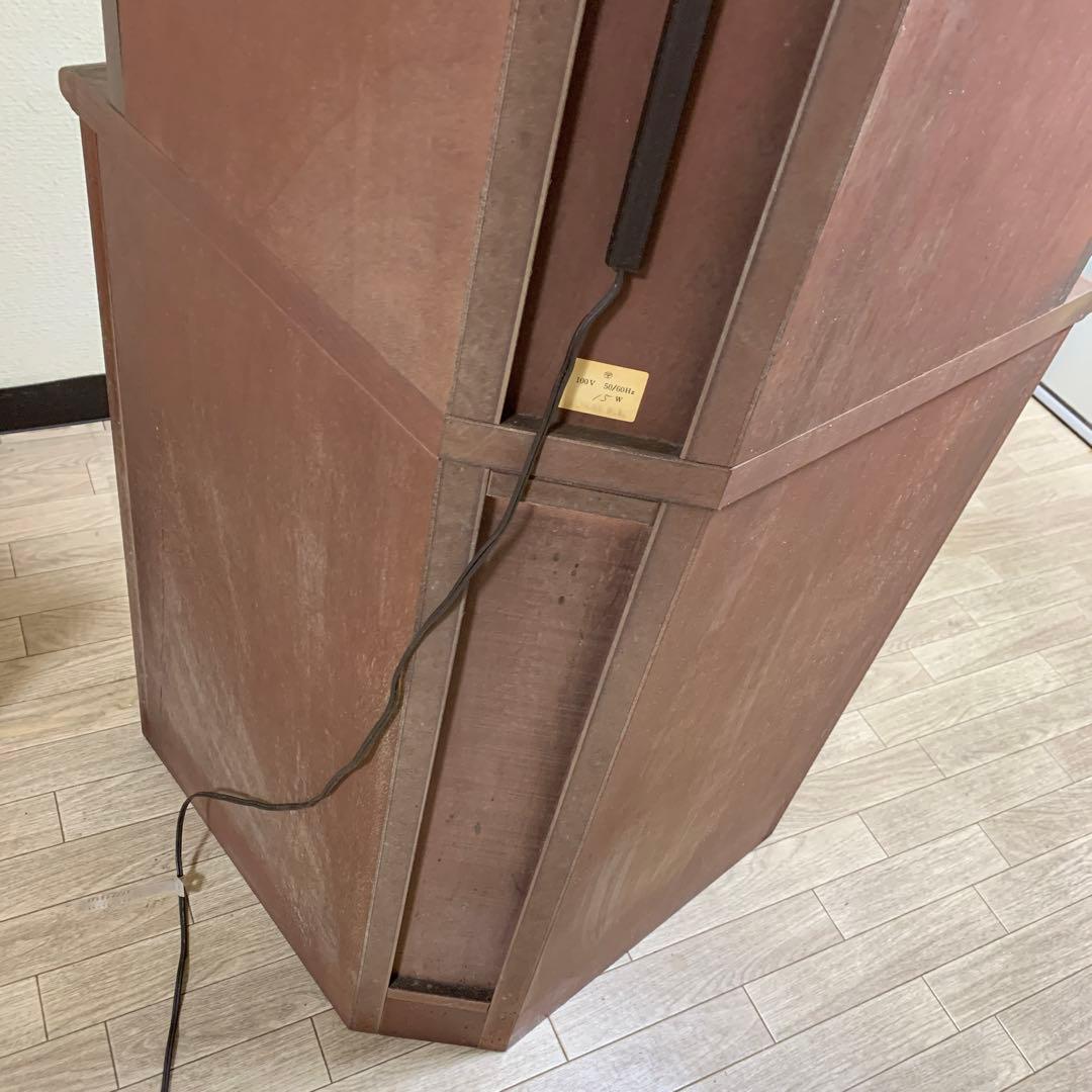 ヴィンテージ東海家具木製コーナーキャビネット ガラス棚付き