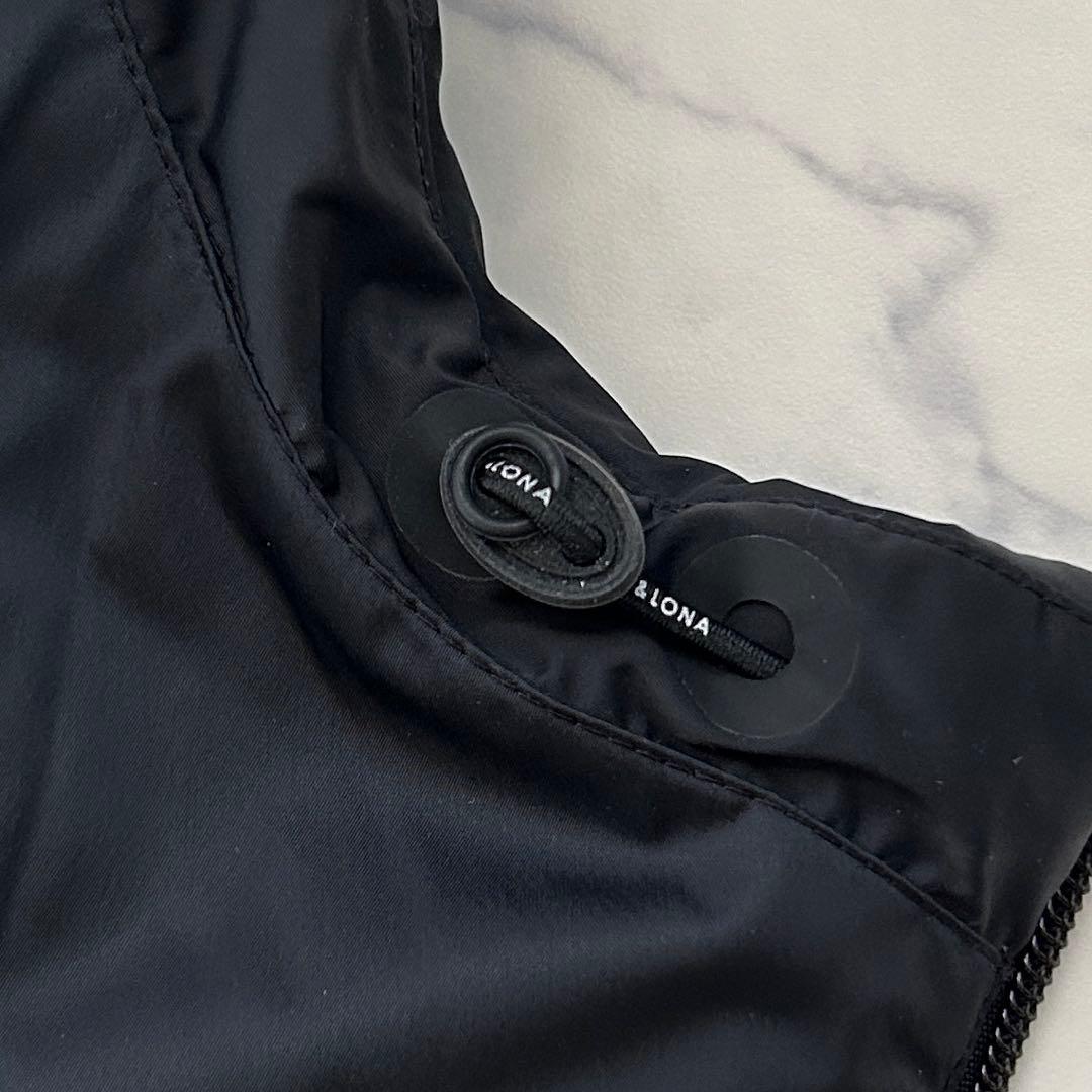 マークアンドロナ 近年モデル ジップブルゾン コード フード 中綿 黒