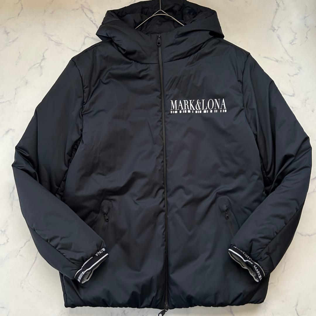 マークアンドロナ 近年モデル ジップブルゾン コード フード 中綿 黒
