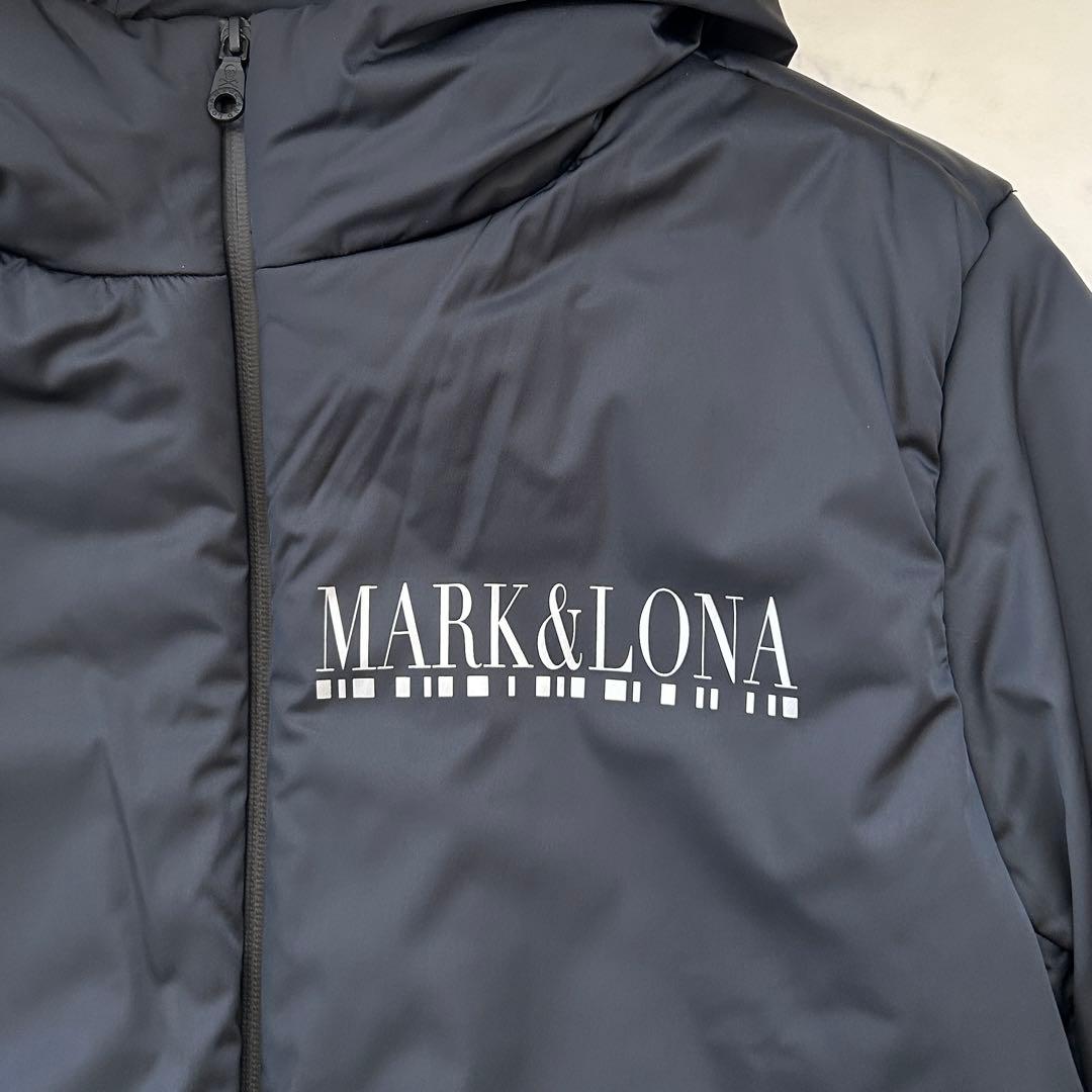 マークアンドロナ 近年モデル ジップブルゾン コード フード 中綿 黒