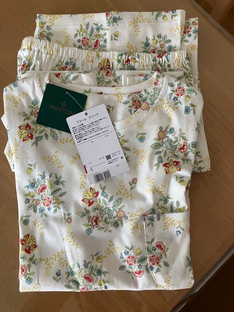 Lunshi　MINTON 花柄 長袖パジャマ Sサイズ