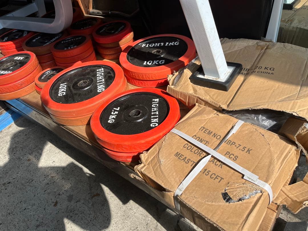 FIGHTING ダンベルプレート 総重量 170キロ 引き取り限定 - メルカリ
