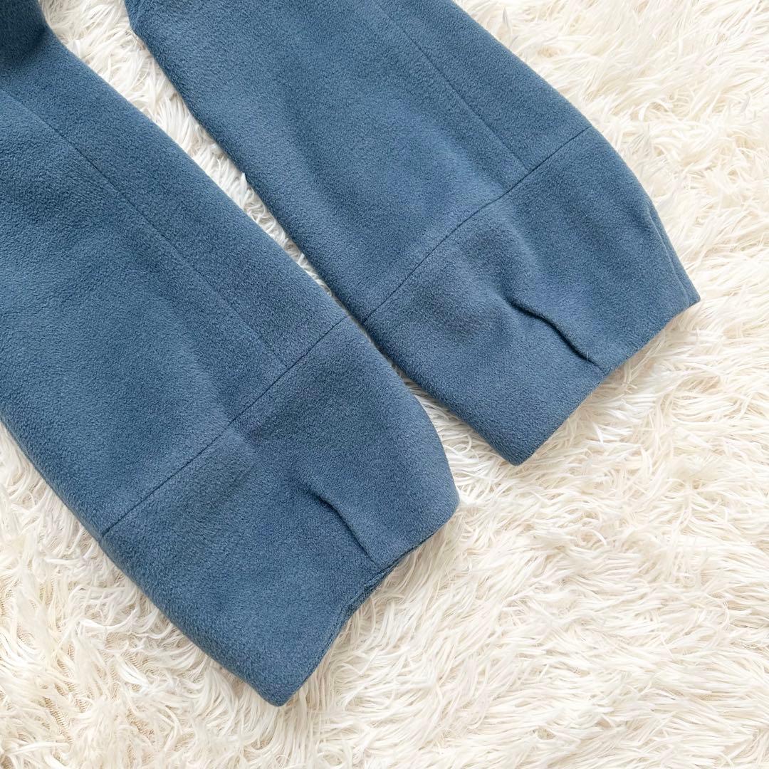 希少カラー✨️バーバリー アンゴラ混 ティアード ウールコート ブルー M