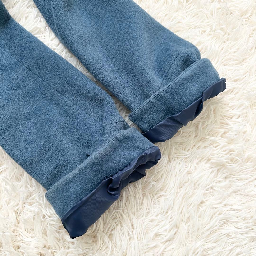 希少カラー✨️バーバリー アンゴラ混 ティアード ウールコート ブルー M