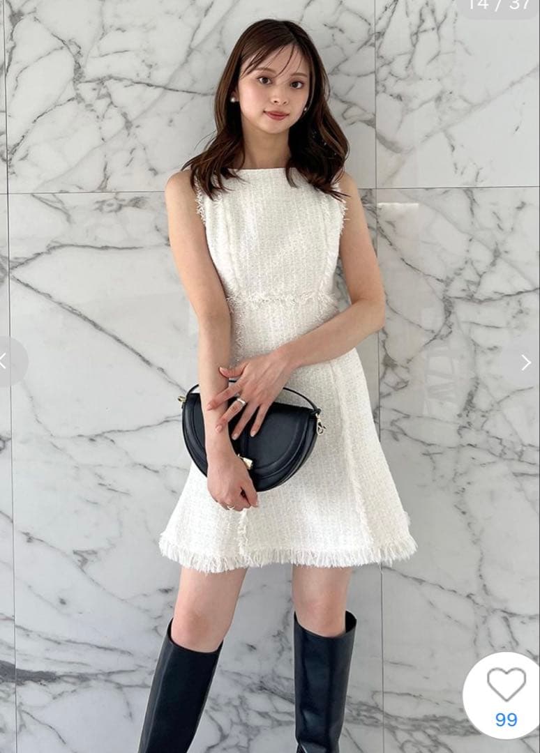 新品未使用　SNIDEL ツイードミニワンピース