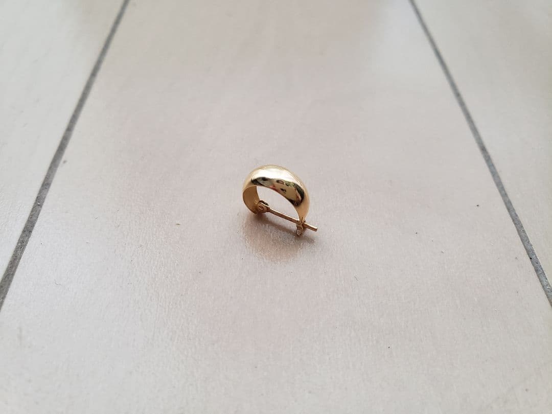フープピアス ムーンピアス K18 片耳のみ