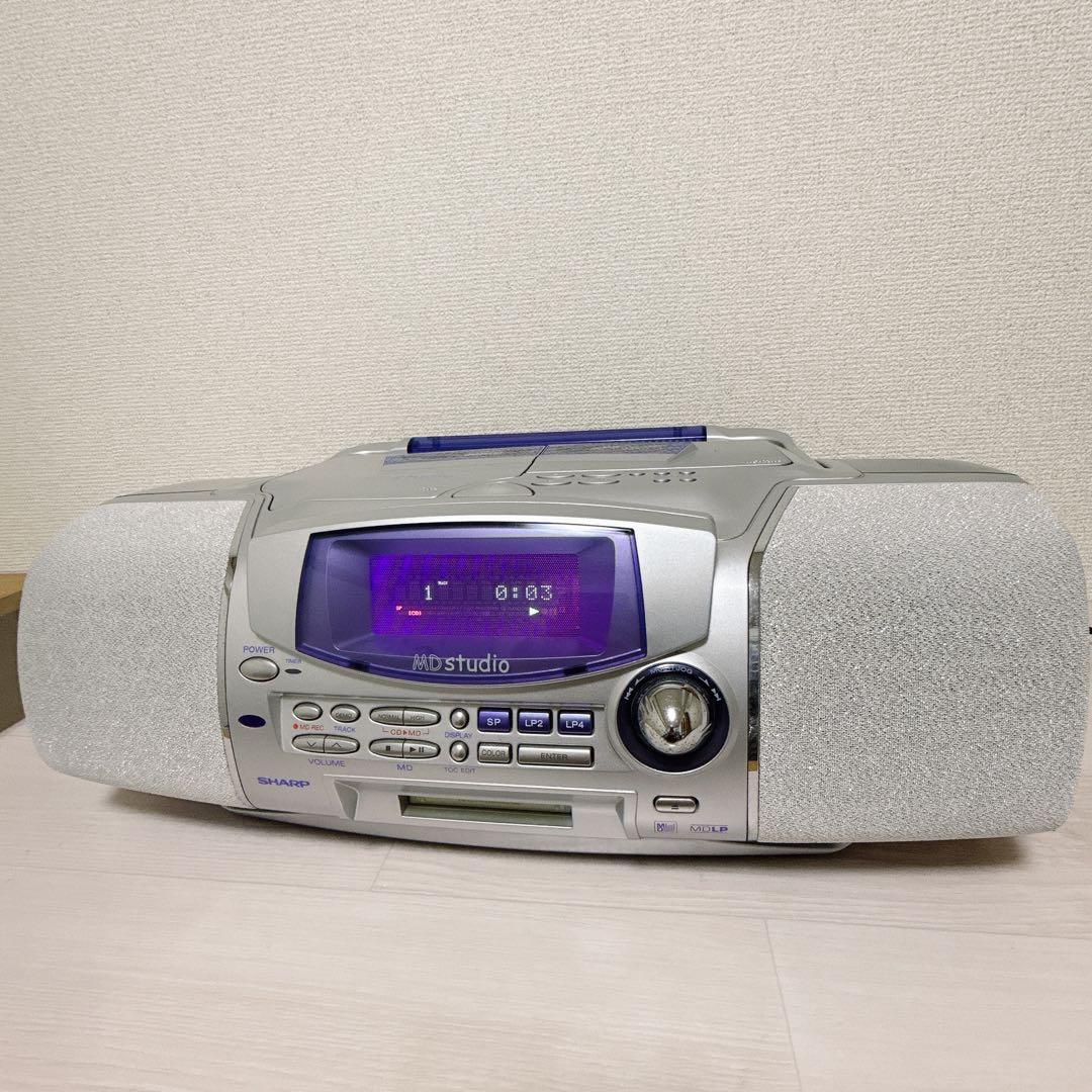 2356【SHARP】 MD MD-F150 CDラジカセ 動作品