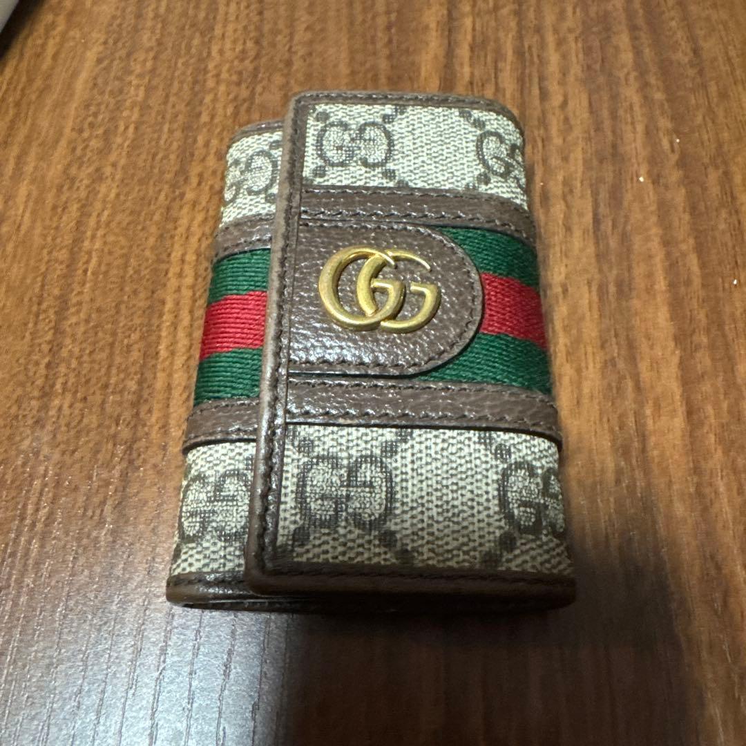 GUCCI キーケース グッチ 6連 フェブライン GGスプリーム
