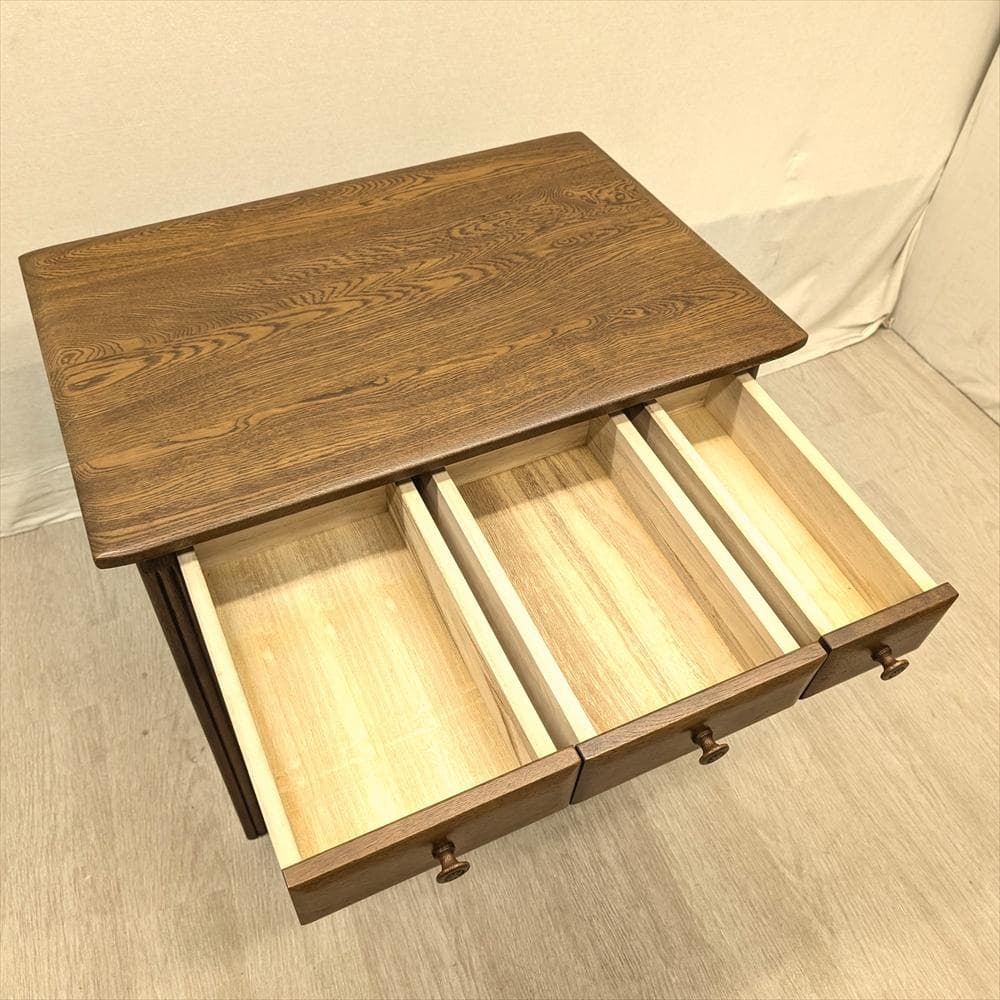 美品　山室家具製作所　旭川家具　エスポアール　楢 ナラ材　机　デスク　作業台