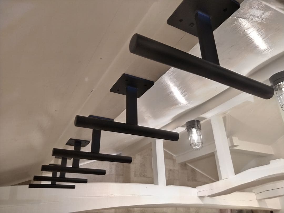 うんてい 室内 子供 懸垂バー 雲梯 大人 アイアンバー 黒 白 オーダー T型