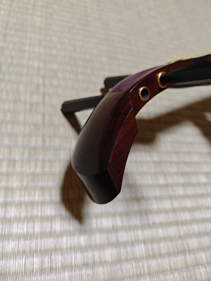 三味線 中棹 皮破れ無し 天然皮 バチ 駒 ケース