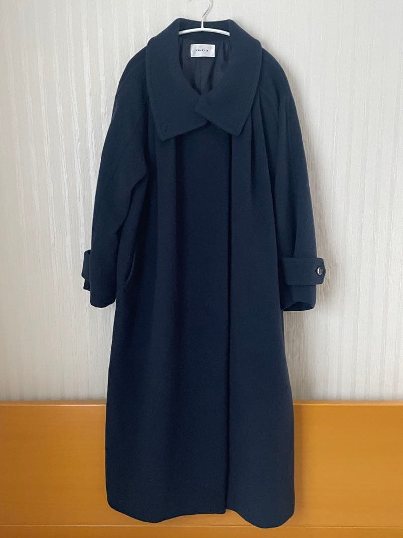 FRAY I.D タックバルマカンコート ネイビー