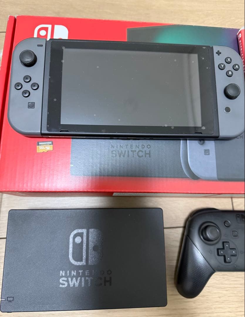 Nintendo Switch 本体 グレー　スイッチ　SDカード付き