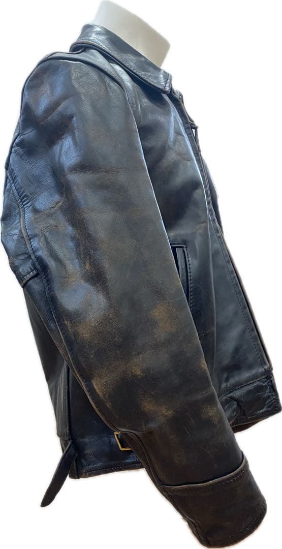 茶芯AERO LEATHER HIGHWAYMAN 馬革 90s前期