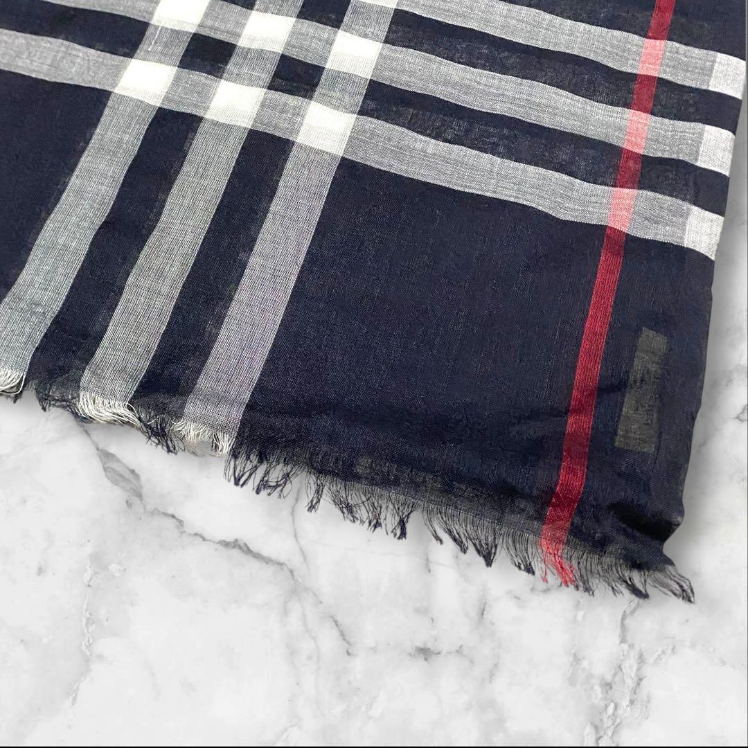 【未使用・タグ付き】BURBERRYバーバリーストール 大判 濃紺 ノバチェック