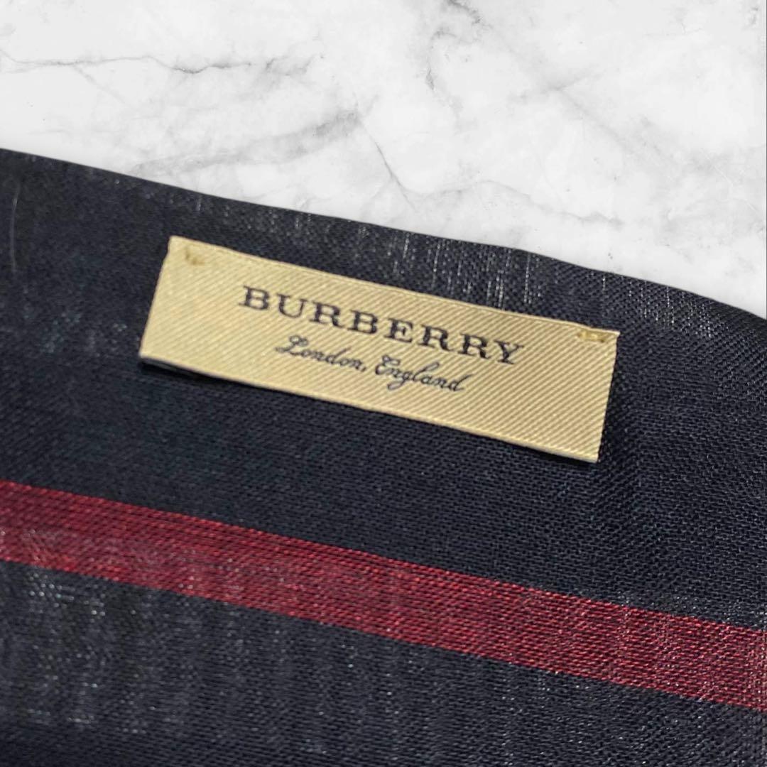 【未使用・タグ付き】BURBERRYバーバリーストール 大判 濃紺 ノバチェック