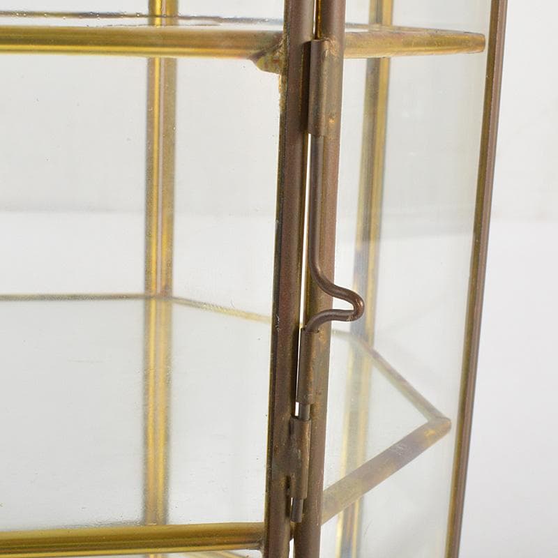 アンティーク　銅枠　八角　ガラスケース　宝石入　ディスプレイケース　CR7319