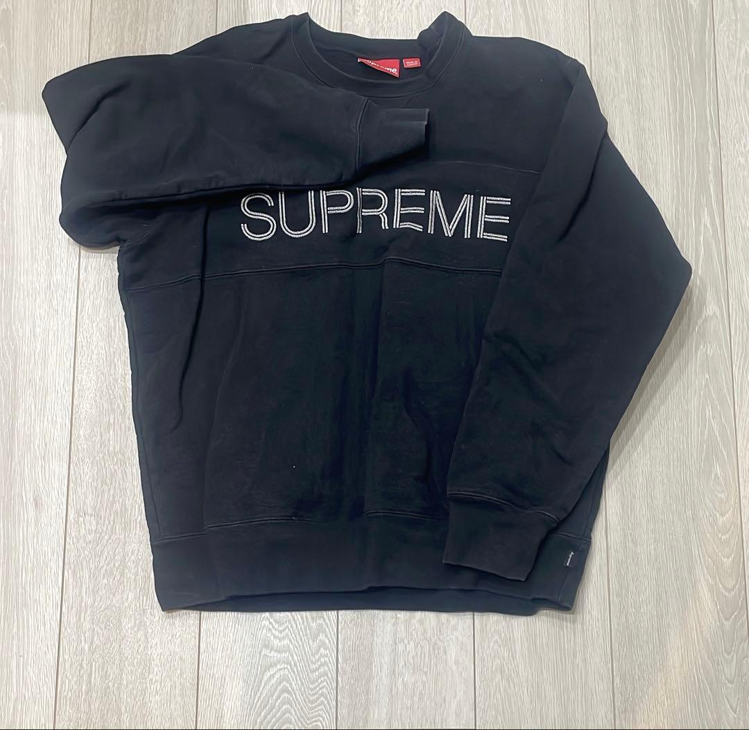 Supreme ブラック スウェット Lサイズ