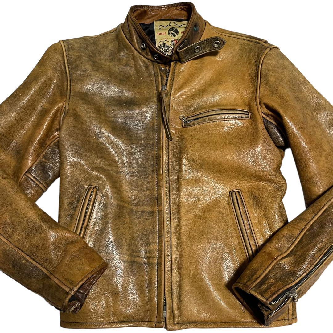 MVD 3S【R.B.C】本革 リアルレザーシングルライダースジャケットS