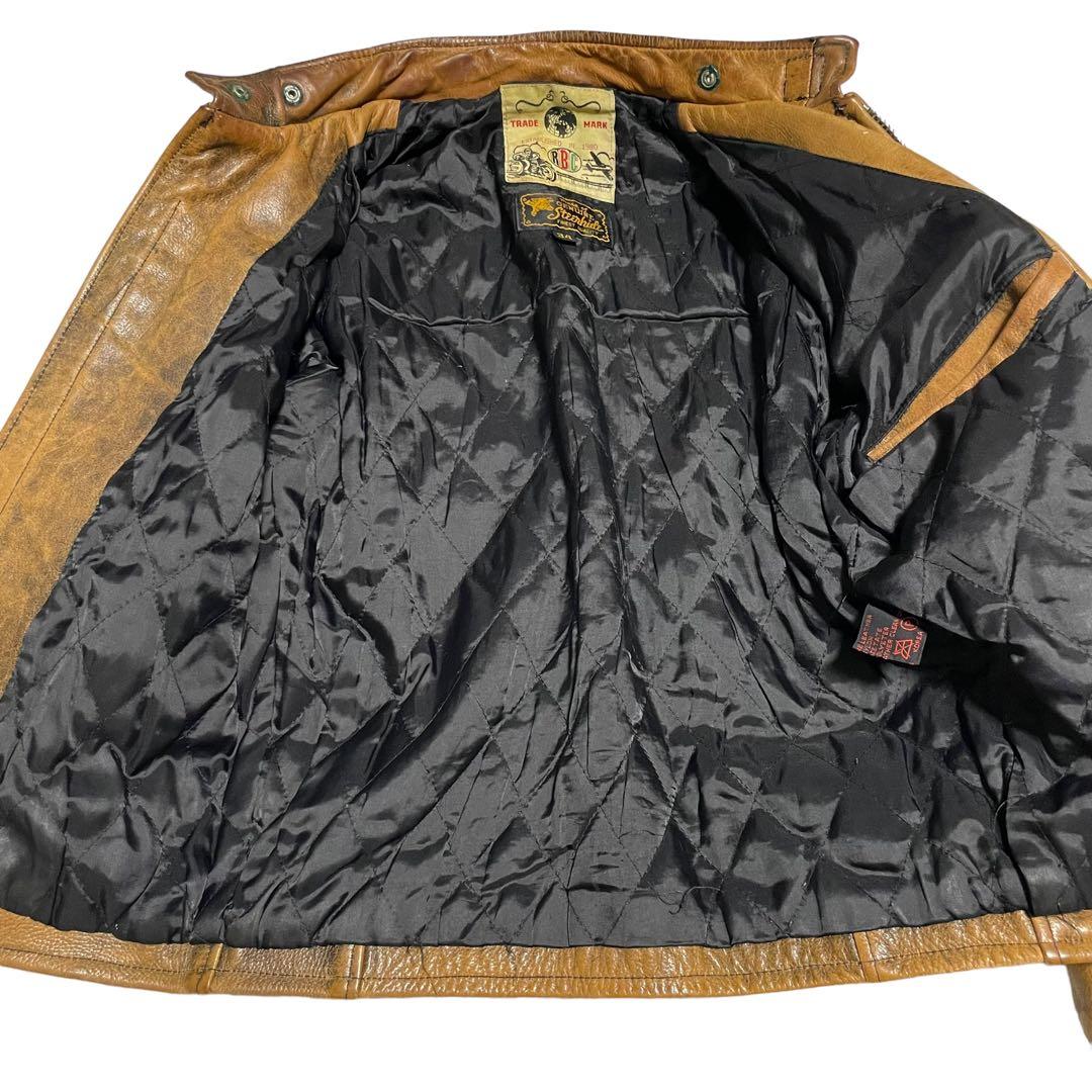 MVD 3S【R.B.C】本革 リアルレザーシングルライダースジャケットS