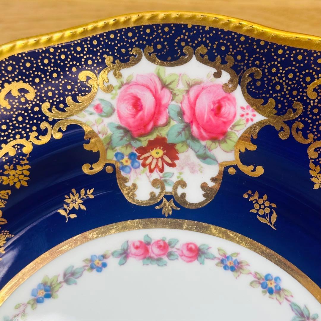 スポード コープランド×トマス・グード コバルト金彩バラ 25.5cm