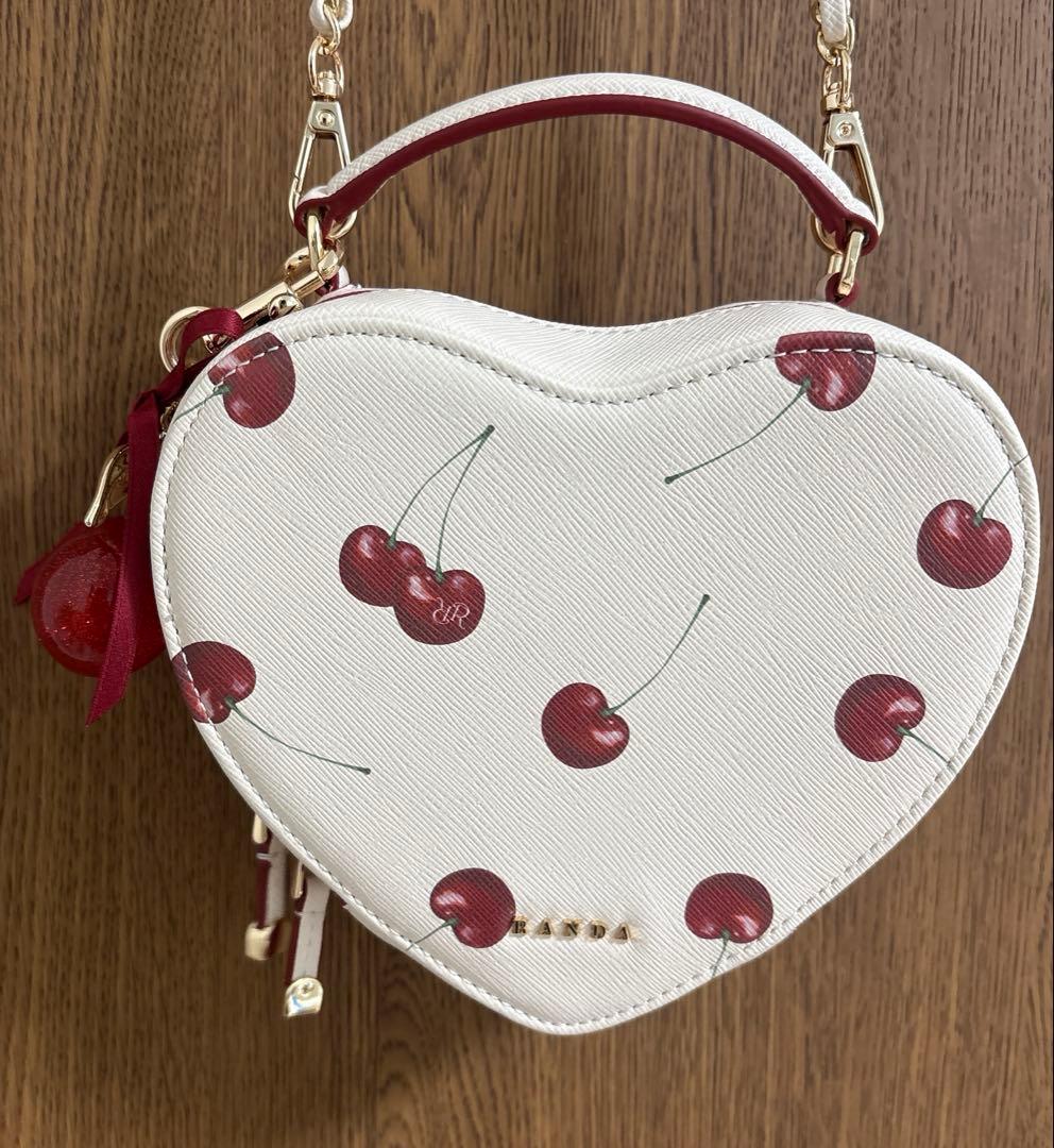 RANDA 2WAYチェリープリントハートバッグ さくらんぼ - メルカリ