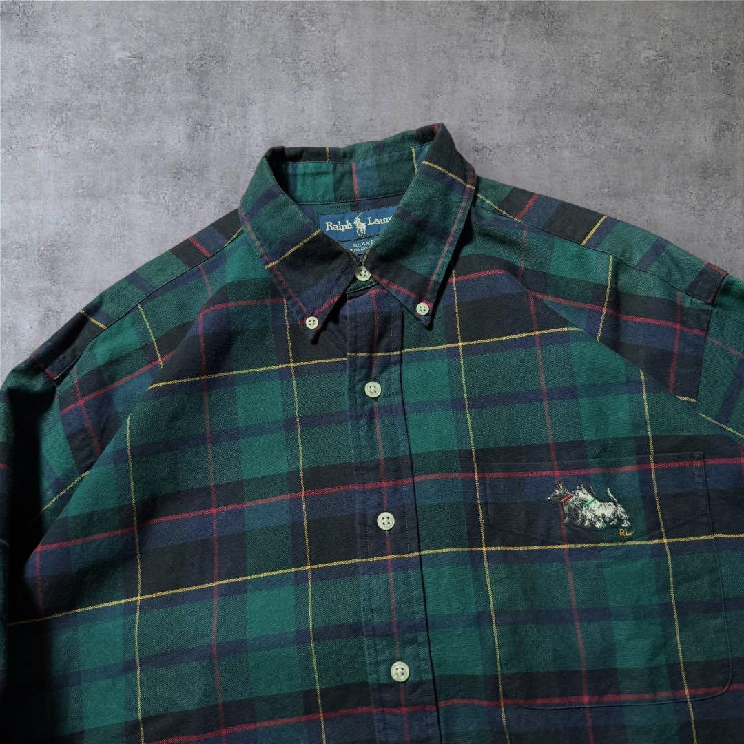 太郎様専用1836希少90s古着Ralph Laurenチェック柄シャツ刺繍ロゴ