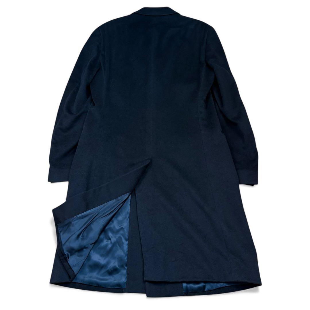 美品 アルマーニコレッツォーニ カシミヤ100% チェスターコート 46 黒