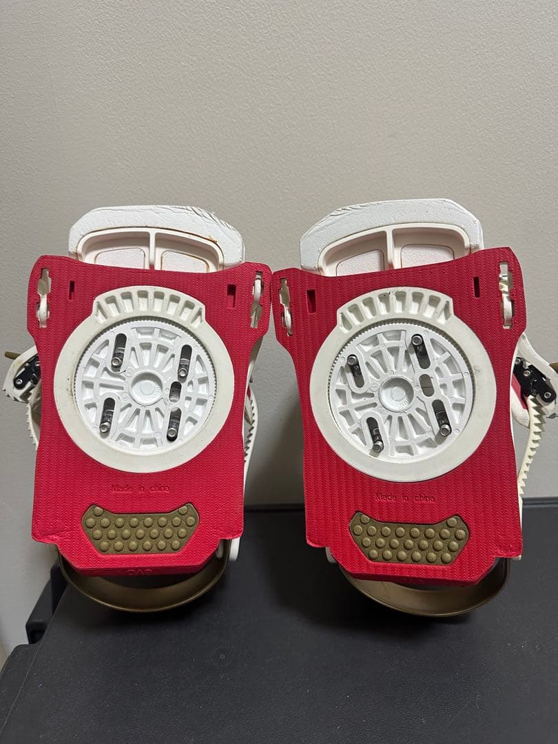 DRAKE RELOAD スノーボードビンディング ホワイト/レッド　M/L