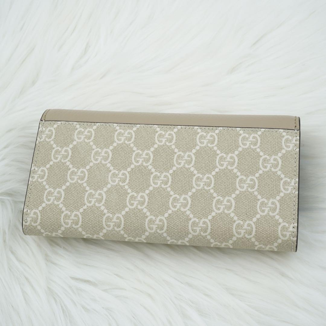未使用品　箱付き　GUCCI グッチ　長財布　インターロッキング　GG柄 新型