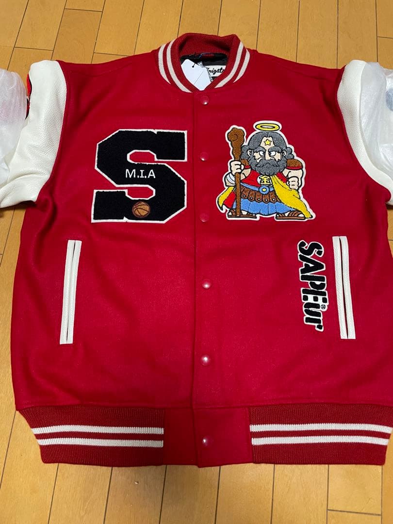 SAPEur ビックリマン バーシティジャケット 刺繍スタジャン サプール